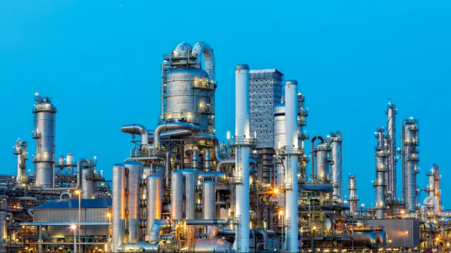 Fotografia de um parque industrial